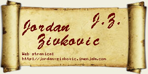 Jordan Živković vizit kartica